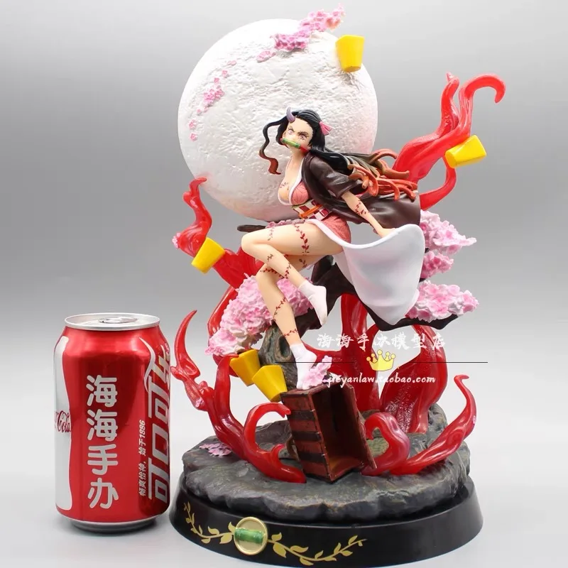 

42cm Gk Demon Slayer Anime Figure Kamado Nezuko With Light Action Figurine Collectible Model Statue Gift Toys For Children