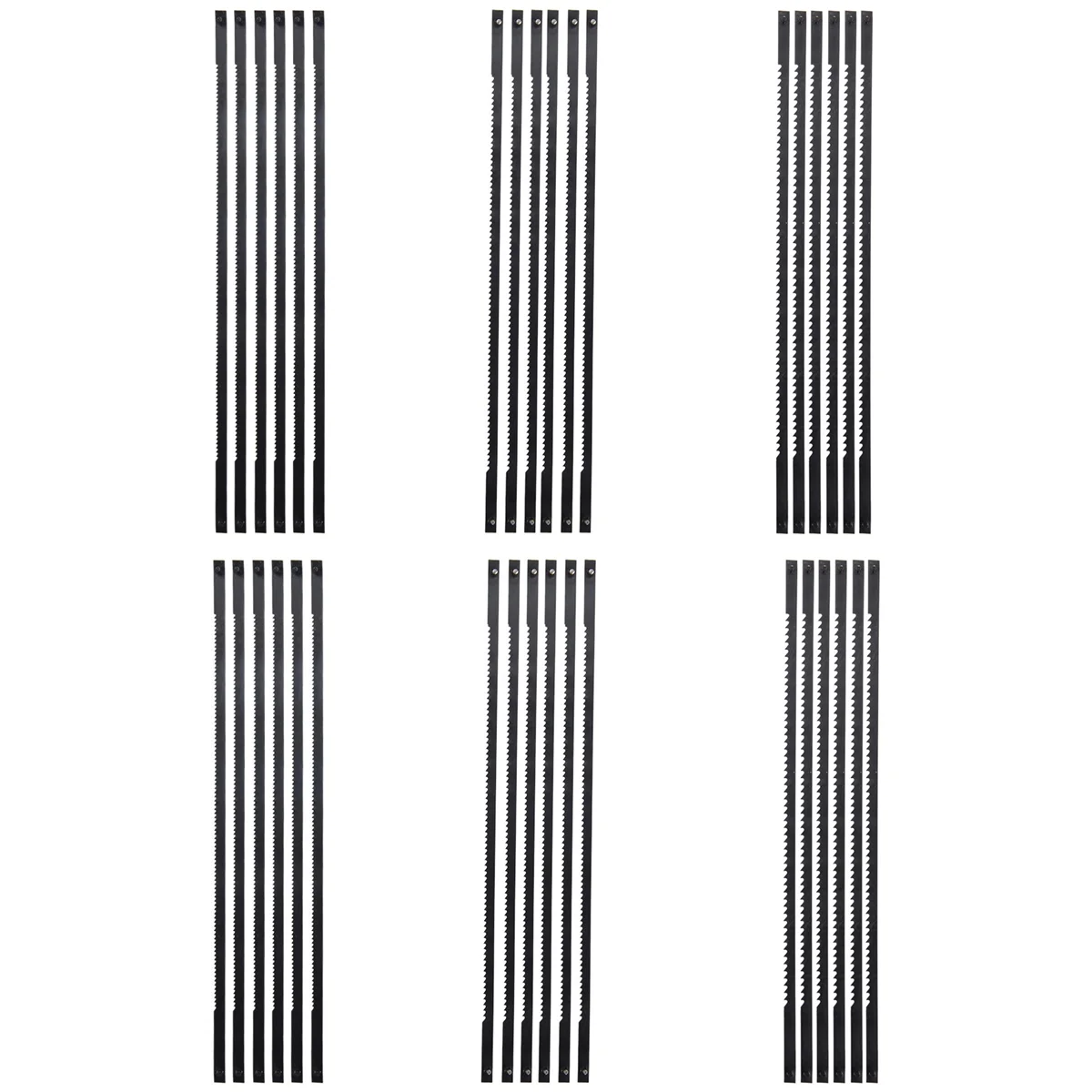 Scroll Saw Blades 127mm Carbon Steel Fretsaw Blades Cross Pin 15/18/24 Teeth Standard Fine Cut Saw 36Pcs Scroll Saw Blades
