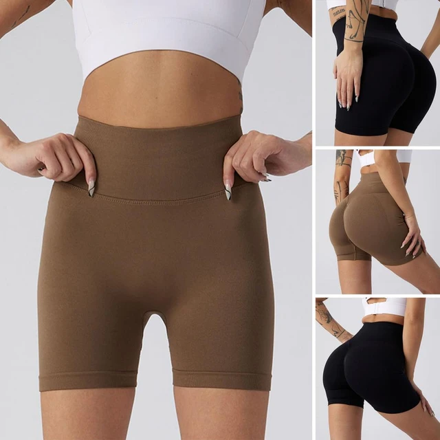 Tights Women Sports High Waist  Gym Running Shorts High Waist - High Waist  Workout - Aliexpress