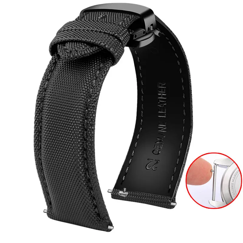 Vibrant Multi-Color Unisex Canvas Watch Band Bracelet - Blue, Orange, Black, Red Lines