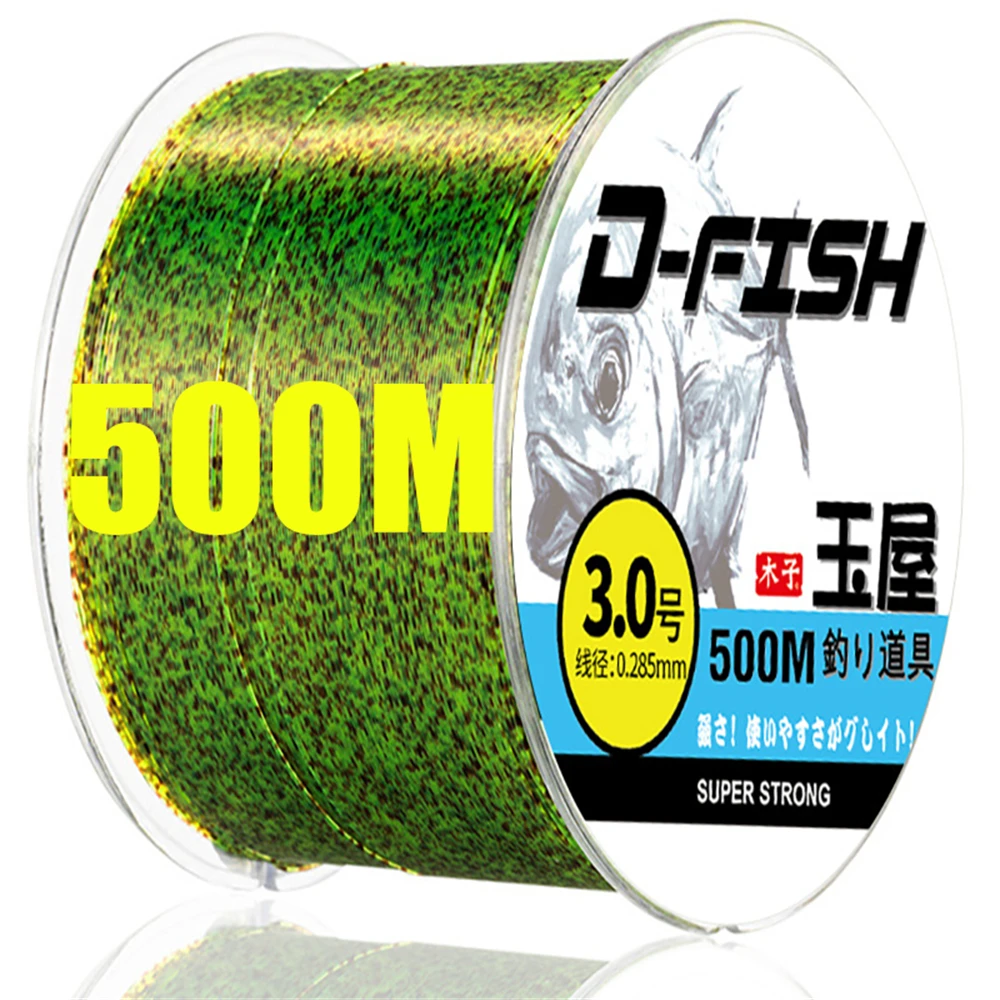 500m 3d Invisible Spoted Super Strong Carp Fishing Line Monofilament Fishing Line Speckle