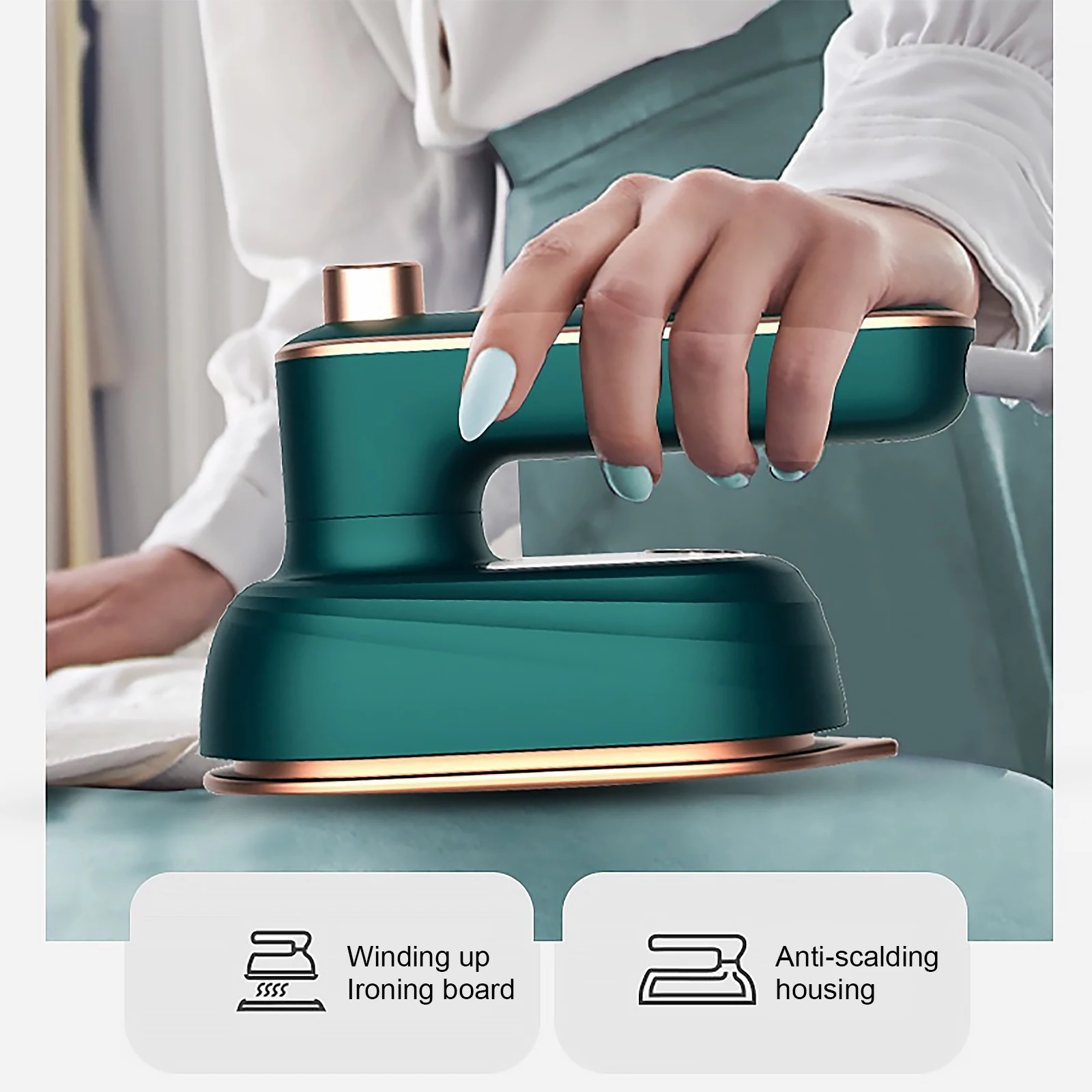 Garment Steamer Wet and Dry Ironing Portable Iron Steamer 20s Fast Heat-up Compact Clothing Steamer Lightweight for Home Travel 3