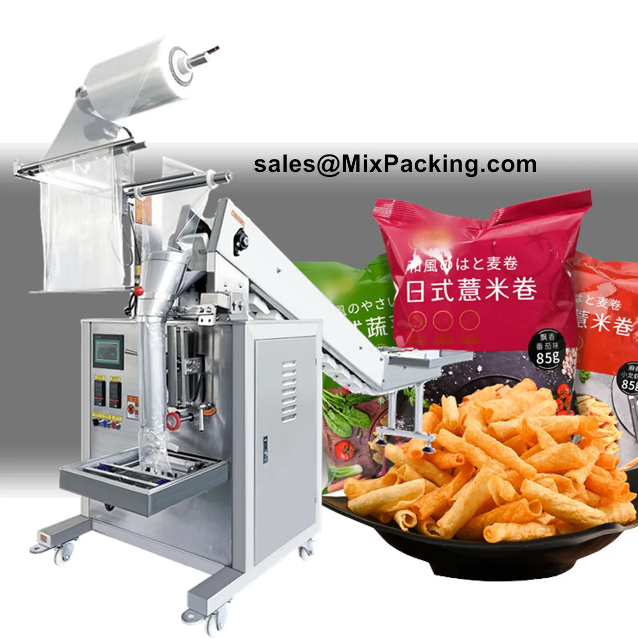 Semi Automatic Vertical Sealing Packing Machine Biscuits Bucket Chain Vertical