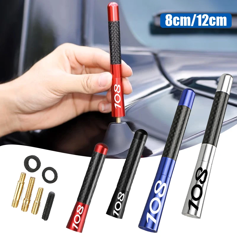 8Cm 12Cm Metallo Auto Tetto Radio Antenna Per Peugeot 108 Logo 206 208 307 308 3008 2008 Segnale Migliorato Esterno Accessorio Auto