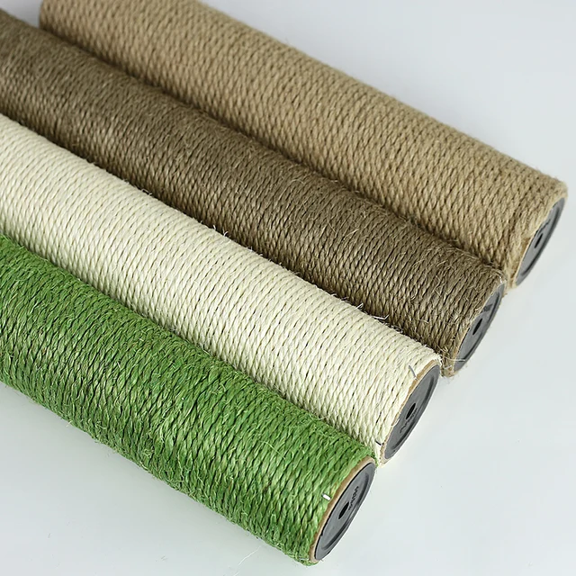 Cat Scratching Post Replacement Sisal Tree Refill Pole with M8 Screw Sisal Scratch Post Replacement Parts and Extension Post 3