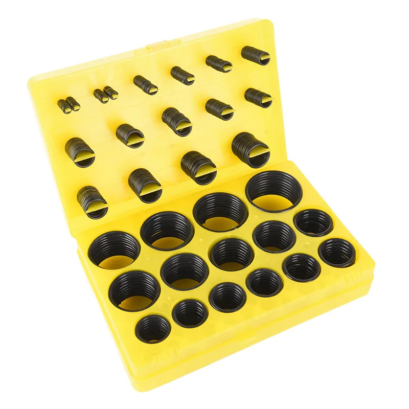 386pcs Black Universal NBR O Ring Seal Kit 30 Different Sizes Rubber O-ring Sealing Gasket Assortment Set For Car