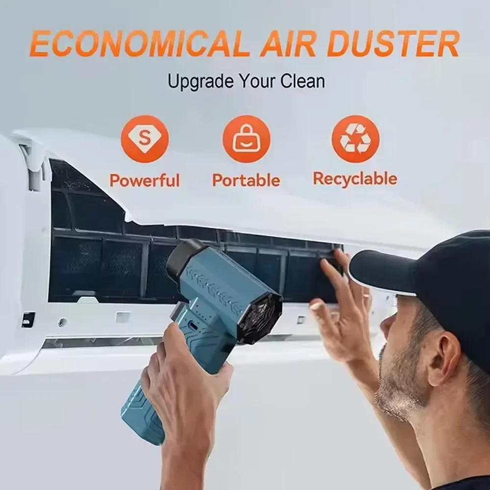 880000RPM Powerful  Mini Turbo Jet Fan Air Blower ,10000mAh 600g Thrust 70m/s Wind Brushless Duster leaf Removal Dryer keyboard