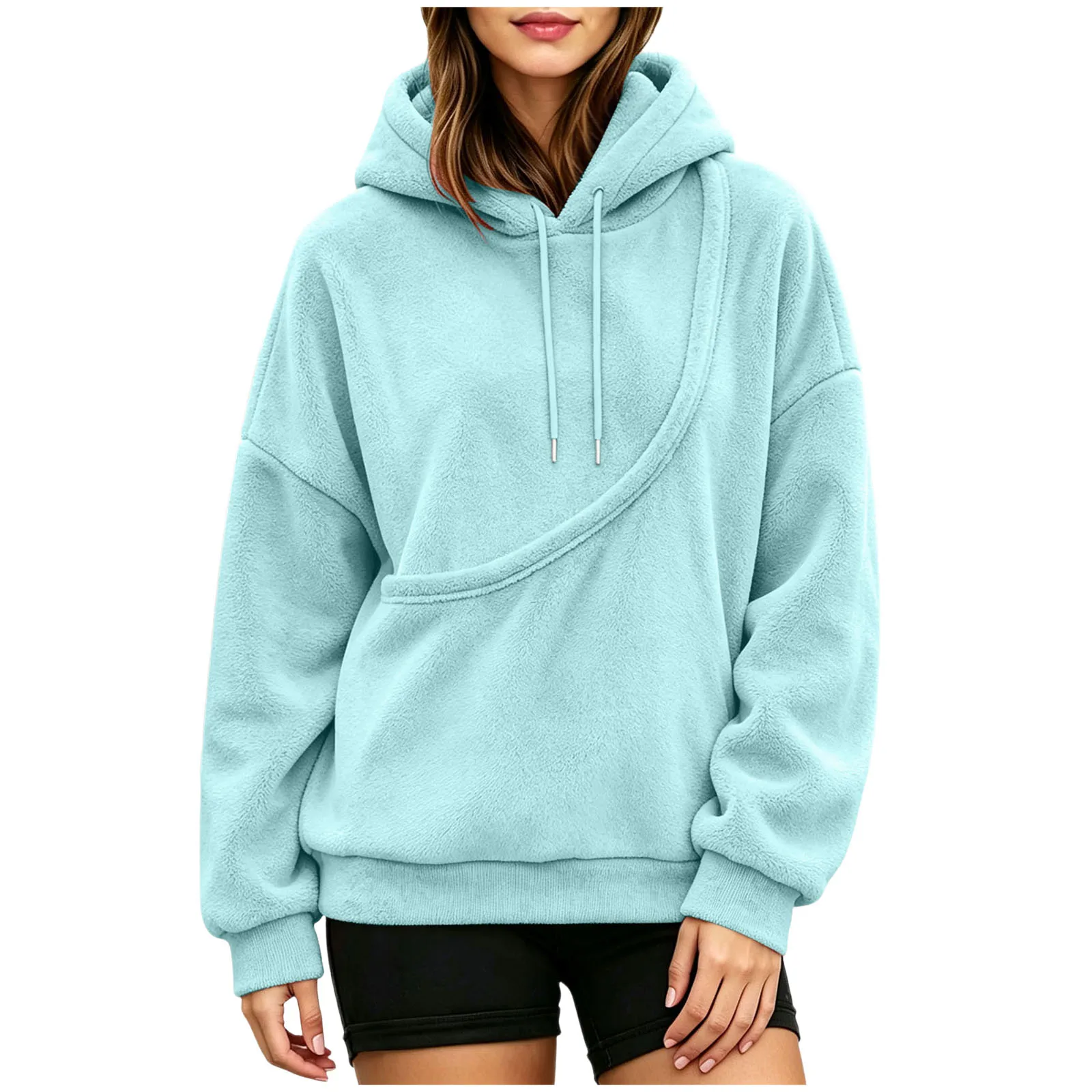 Unisex Fall And Winter Casual Fleece Solid Color Pet Pocket Hooded Sweatshirt Funny Pullover Women Sweatshirt