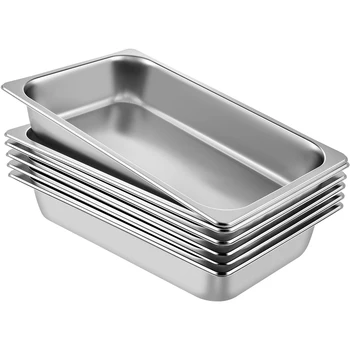 SucceBuyBuffet Chafing Dishes 8.5L-20L Gastronorm Pans Steam Table Pans Tray Stainless Steel Food Container for Party BBQ Baking 1