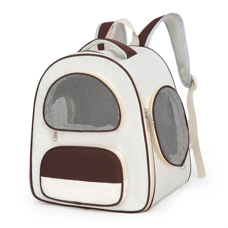 thumbnail image 1 of Bolsas de transporte para gatos de tela Oxford transpirables, bolsa portátil para gatos, bolsa resistente para mascotas, mochila para mascotas al aire libre, bolsa de transporte plegable para gatos, 1 of 5