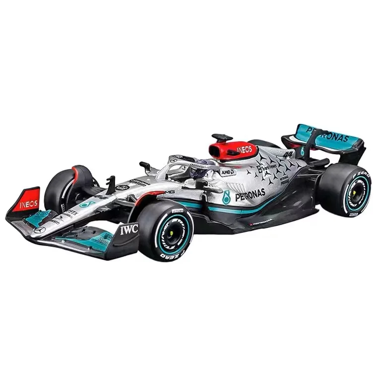 Bburago 1:43 2022 F1 Mercedes-AMG W13 #44 Hamilton #63 George Russell Alloy Toy Car Model Super Formula Die Cast Model 2