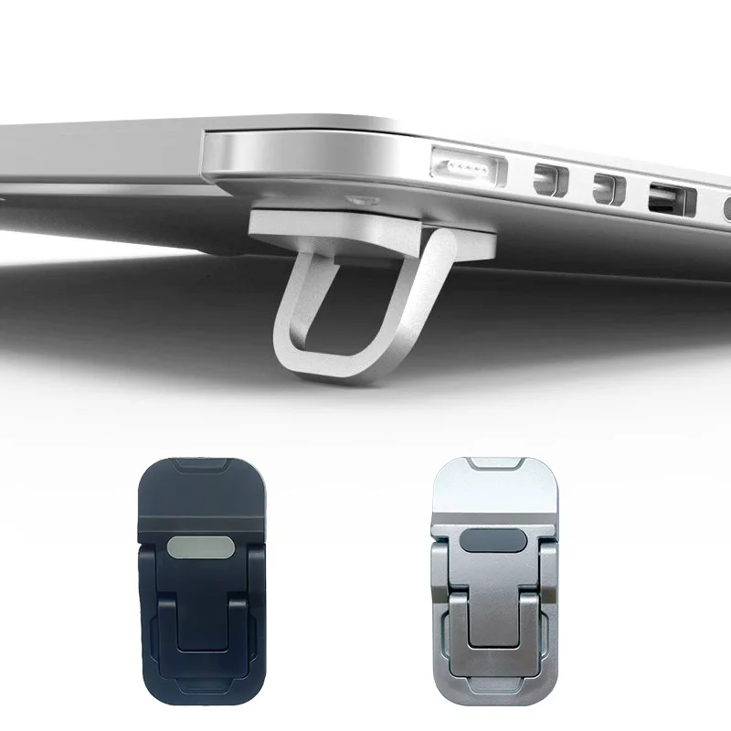 2PCS 접이식 노트북 스탠드 조정 가능한 각도 브래킷 접착식 보이지 않는 브..