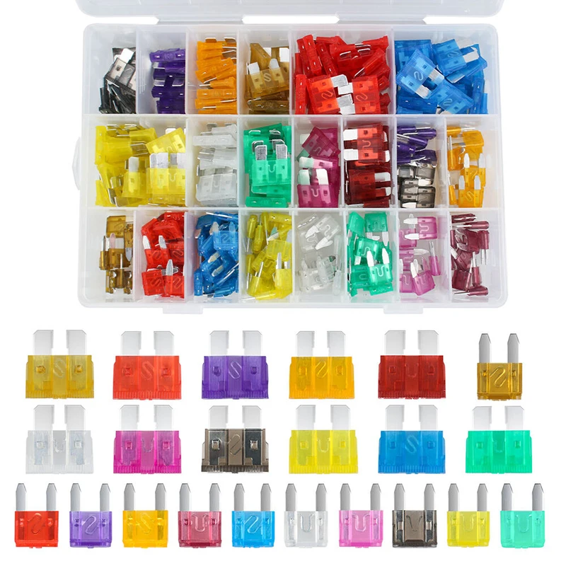 

420Pcs Profile Small Medium Size Blade Car Fuse Assortment Set for Auto Car Truck 2/3/5/7.5/10/15/20/25/30/35/40A Fuse