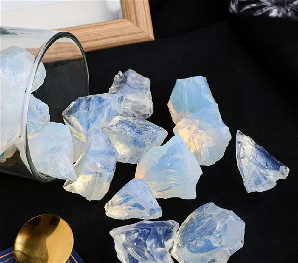 

Natural opal raw quartz crystal Original mineral Reiki healing crystal Gem specimen Collection home stone decoration