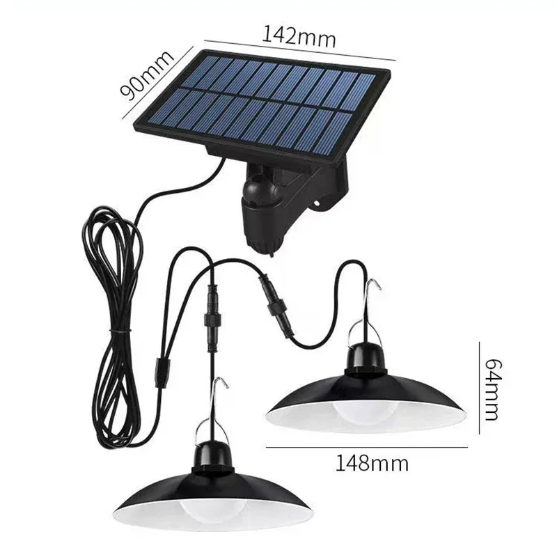 Solar Pendant Light Solar 2600/5000/6000mAh Powered Lamp Led White/Warm with Remote Control Camping Outdoor Garden 4