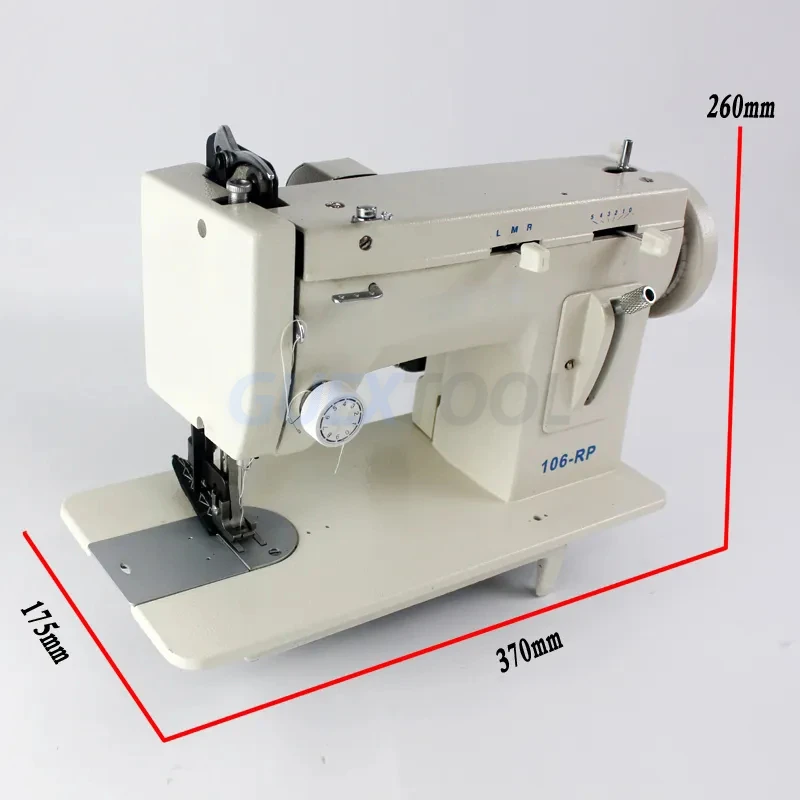 Portable Walking Foot Zigzag Stitch 9'' Arm Leather And Heavy-Duty Sewing Machine 106-RPL Thick material sewing machine leather 4