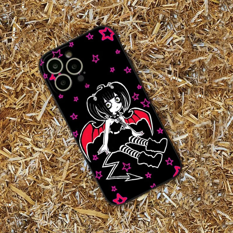 Love Black and Cute Emo Phone Case FOR IPhone 14 13 11 12