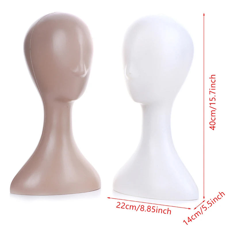 Mannequin professionnel en plastique pour femme, modèle de tête de mannequin abstrait, présentoir pour perruque et chapeau, support pour cheveux, modèle de pratique, 1PC