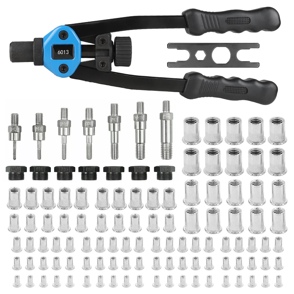 110PCS Gewinde Niet Zangen Set Niet Muttern Pistole Dorn Kit M3 M4 M5 M6 M8 M10 M12 Manuelle nietgerät Gewinde Nietgerät Zangen Maschine – Detail 14