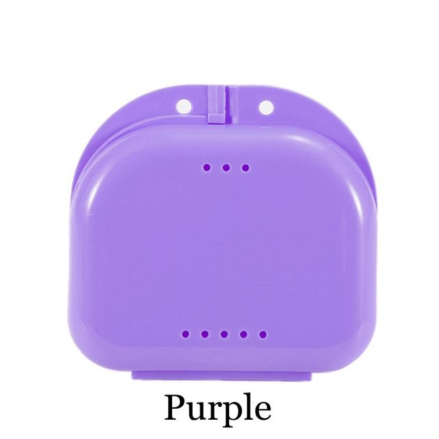 Fake Teeth Orthodontic Case Dental Retainer Mouth Guard Denture Storage Box Plastic Oral Hygiene Supplies Organizer