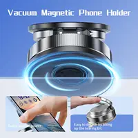 360° Upgraded Vacuum Magnetic Phone Holder, Magnetic Car Phone Mount, Hands-Free Suction Cup Phone Holder for Car/Gym/Mirror - Image 2
