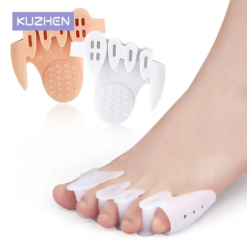 

1 Pair Silicone Toe Spacers for Proper Alignment of Toes, Bunion and Hammer Toe Straighteners for Running and Yoga Practice