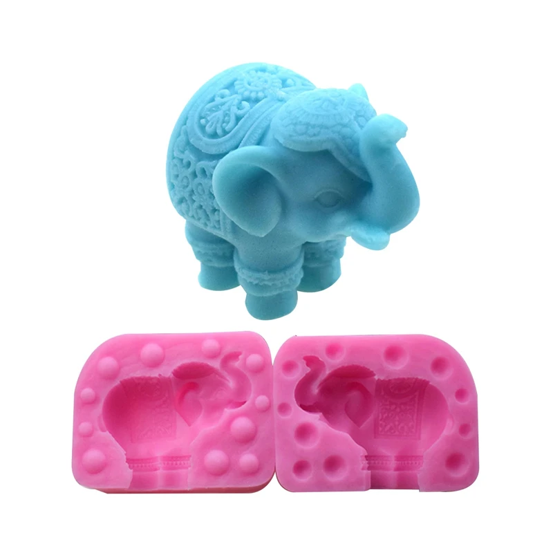 3DElephantCandleSiliconeMoldforHandmadeAromatherapyCandle
