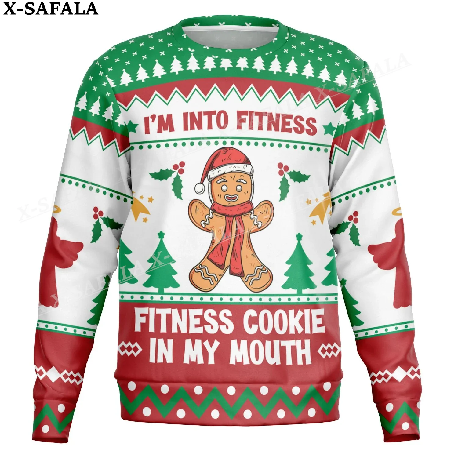 thumbnail image 1 of Suéteres de punto feos de Navidad con forma de hombre de jengibre, muérdeme, para Halloween, regalo de Navidad, para parejas, fiestas, unisex, informales, 1, 1 of 5
