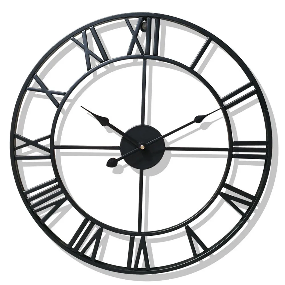 Wall Clock 3D Roman Numerals Retro