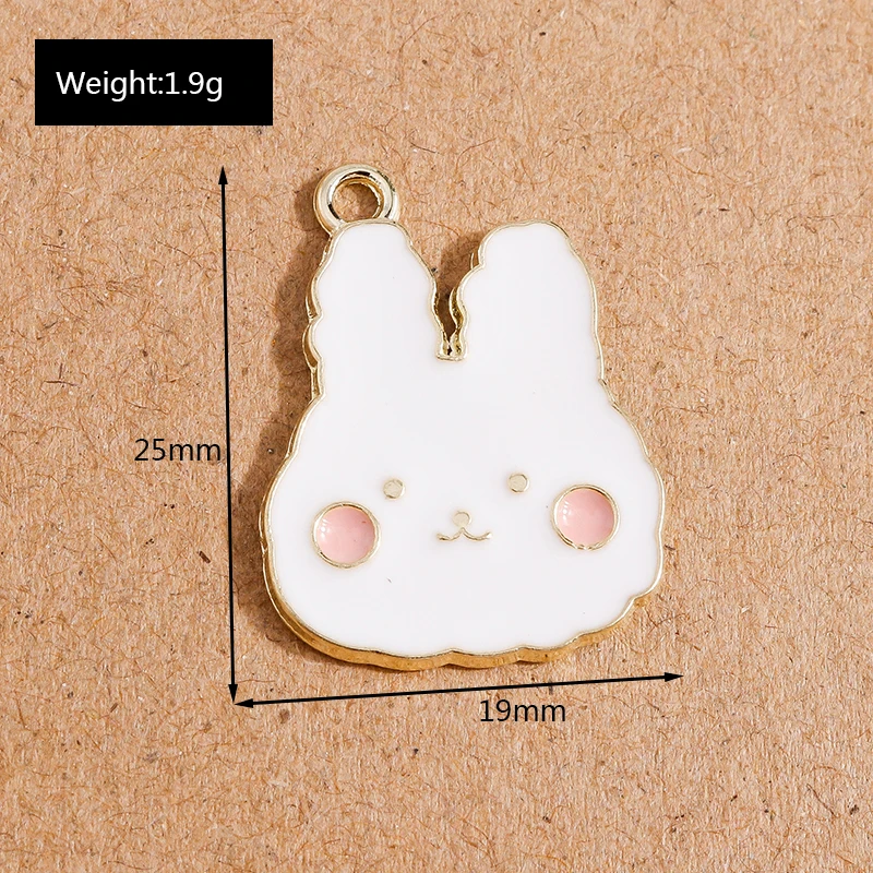10 Stück 18x16mm Niedliche Emaille-Tier-Panda-Anhänger für Schmuckherstellung DIY Ohrringe Halsketten Zubehör – Detail 18