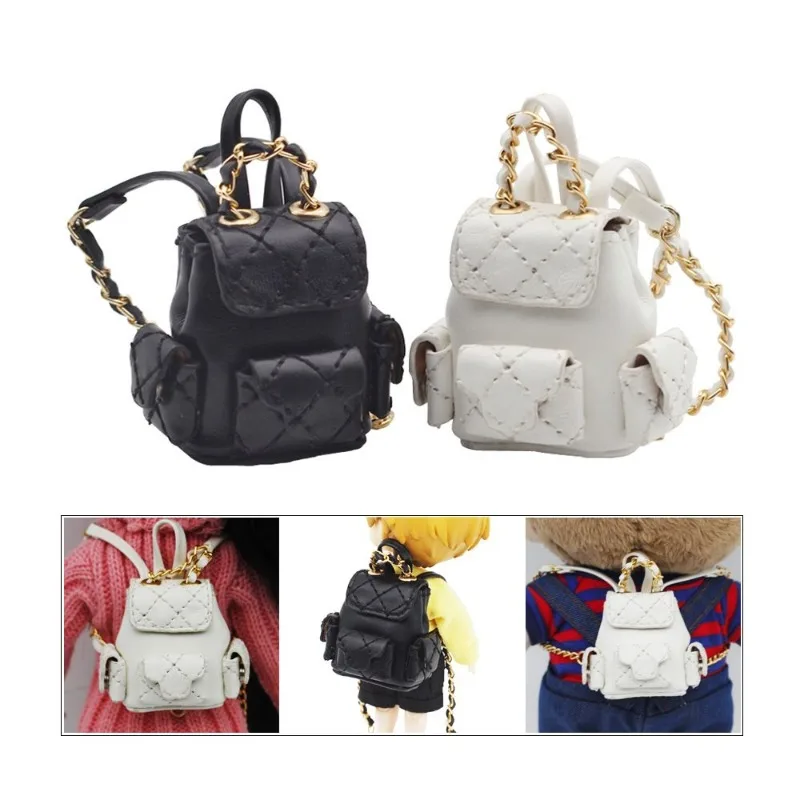 Mini Doll Ornaments OB11 Bag (4*2.3cm) for 1/12 BJD Molly Labubu Macaron UpsetDuck and 15-20cm Cotton Doll and 1/8 BJD Doll Backpack
