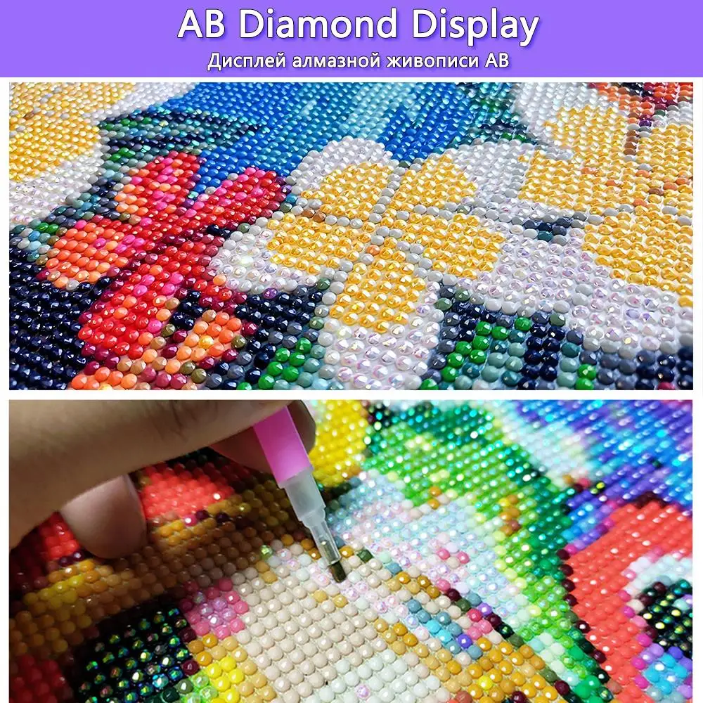 AB Diy 5D Diamond Painting Cartoon Movie Book Cross Stitch Kit Full Drill Embroidery Mosaic Art Crystal Picture Home Decor