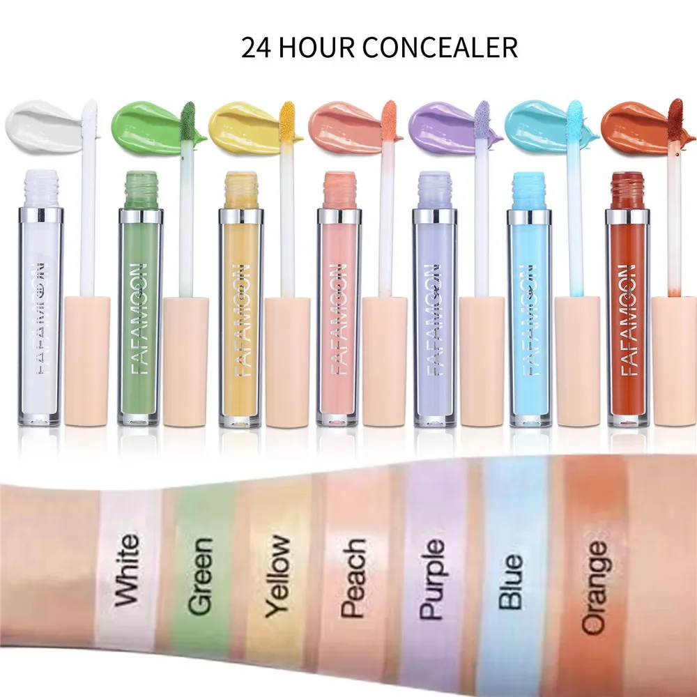 Liquid Concealer Full Coverage Foundation Cream Cover Spot Acne Dark Circles Tinted Shades Concealer Even Skin Tone Face Makeup