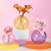 Mini Colorful Sphere Glass Bubble Vase for Flower Arrangement Cute Bud Vase Sphere Glass Art Flower Ware Home Decor 2