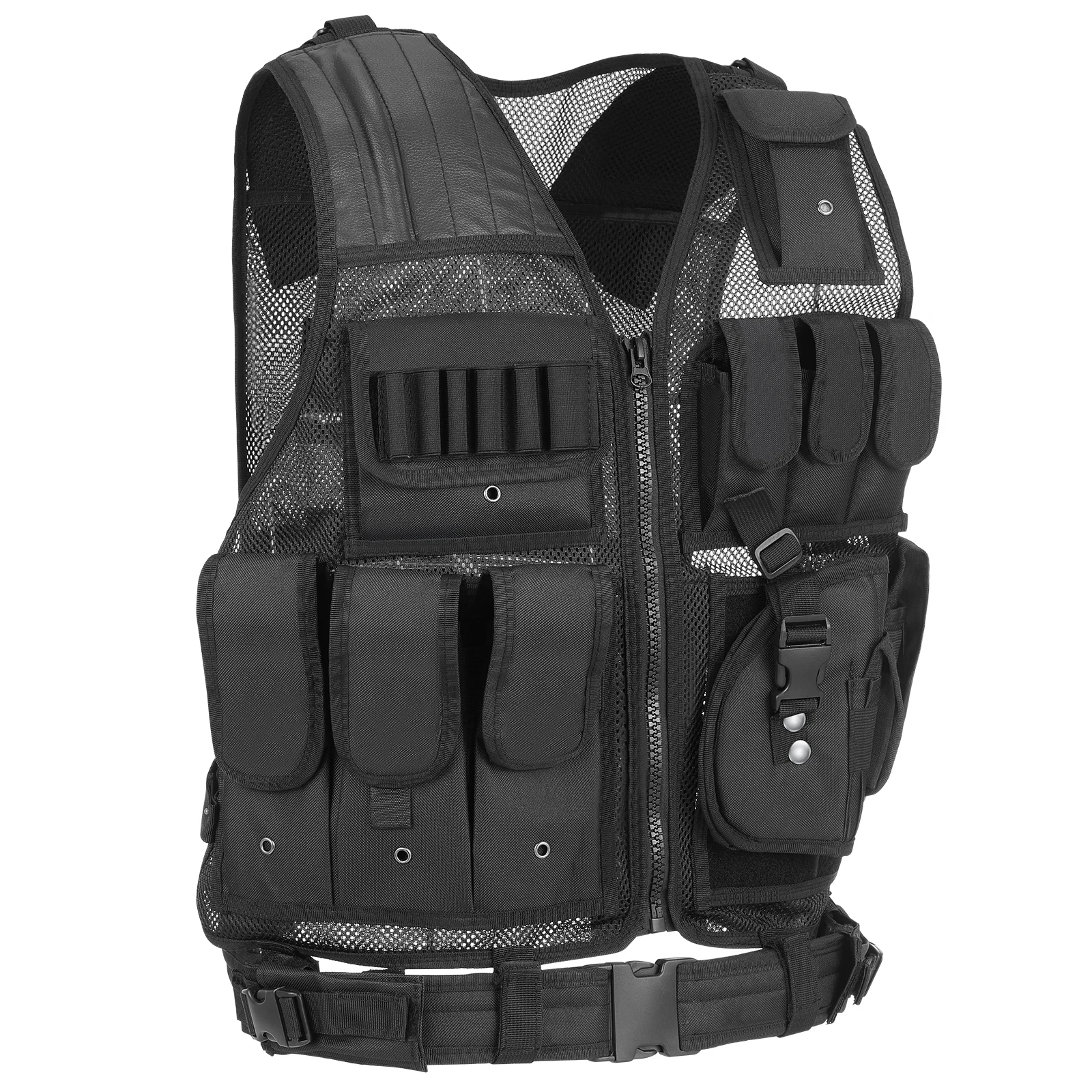 TOMSHOO Gilet Tactique Multi poches Gilet De Combat Respirant Ext rieur tomshoo-gilet-tactique-multi-poches-gilet-de-combat-respirant-ext-rieur