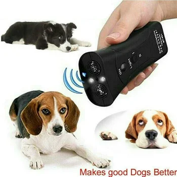 Dog Repeller Dual Speaker Laser Dog Training Device LED Ultrasonic From