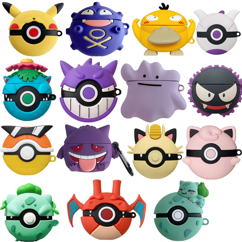 

Pokemon Wireless Earphone Cover for Airpods 1 and 2 3 Pro Anime Figures Pikachu Headphone Protective Cover Collection Toy Gifts