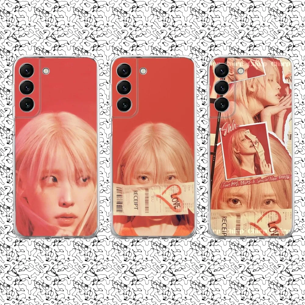 Singer IU The Winning Ji Eun Phone Case Silicone For Samsung S30,S23,21,22,20,S20 FE lite,S10,9,PIus Note20ultra Cover Clear