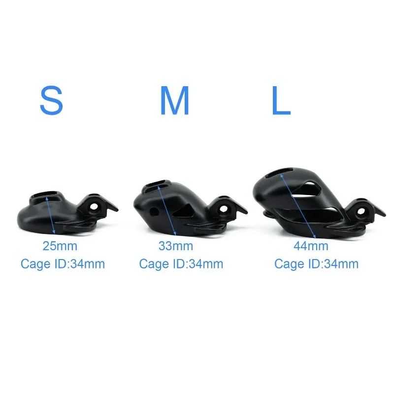 Double Lock DesignLightweight Chastity CageAdjustable with 4 Size RingsChastity LockMale BondageAbstinence Device Adult Sex Toys