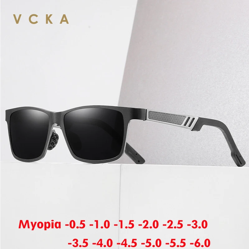 

VCKA Polarized Myopia Sunglasses Men Outdoor Sports Goggle Windproof Prescription Glasses UV400 TR Frame Eyewear -0.5 to-6.0