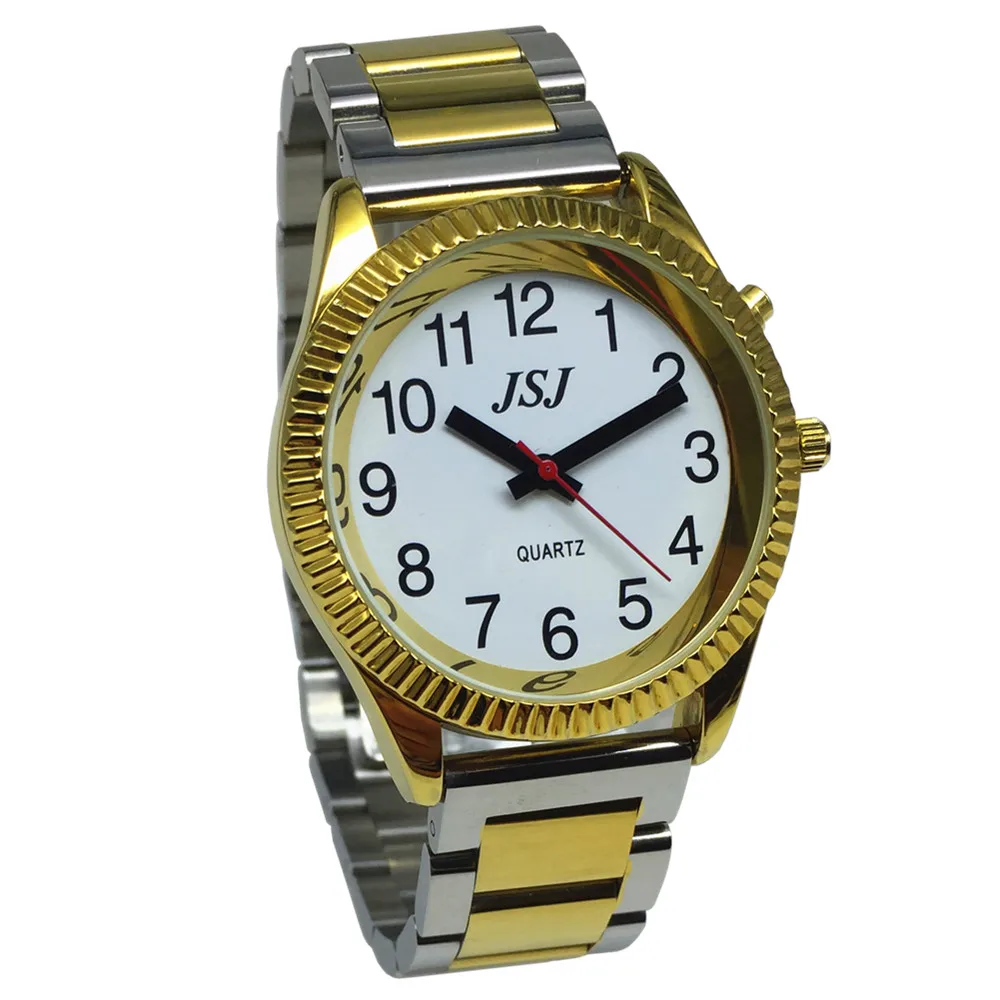 English Talking Watch for Blind People or the Elderly and Visually Impaired, Speaking Date and Time,White Dial TAG-20