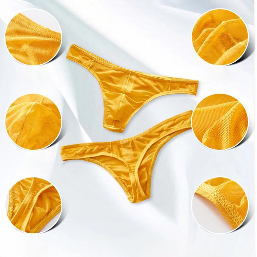 

Sissy T-Back Male Thong Men's Panties Sexy See-Through Mesh G-String Pouch Underpants Slip Homme Мужские Стринги