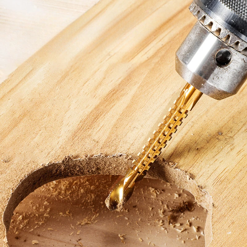 다기능 드릴 비트, 목재 육각 생크 금속 드릴 비트, 티타늄 오거 펀치 도구, 구멍 톱 키트, 전문 드릴, 3 개, 6 개