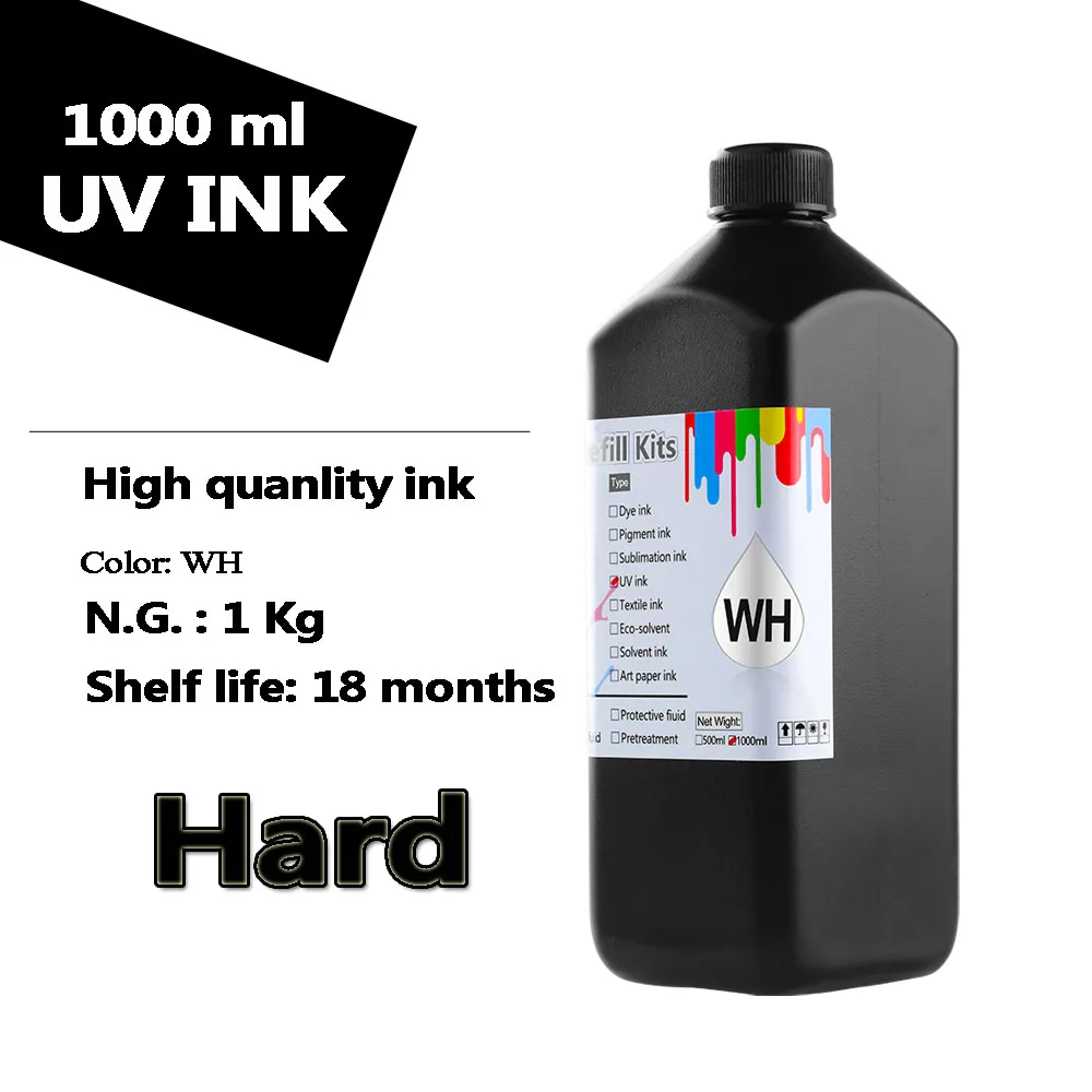 Led uv Tinta Macia Dura para Roland Lef200 Lef300 Lef12 Lef-12i Lef-20 Lej640 Lej-640ft Lec-300 Lec-330 Lec540 Printer Printer 1000ml - Imagem 4