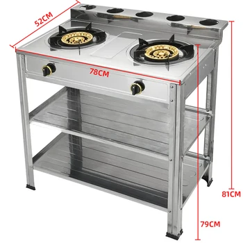 Technology Golden Supplier Standard Big burner Wholesale Price Inox Gas Cooker Stainless Steel Stand American Cooking Stove 1