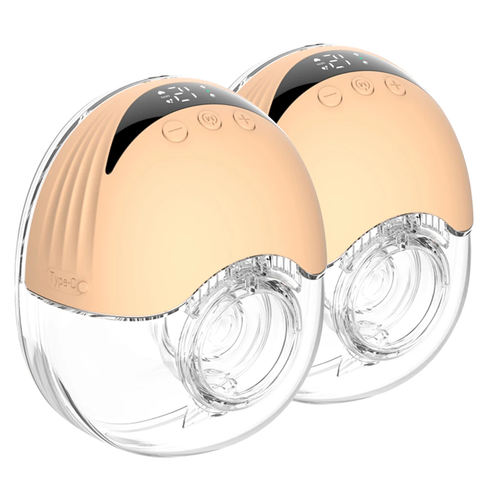Electric Breast Pump 2PCS Hands Free Wearable Electric Breast Pump Lightweight with LED Display 4 Modes & 12 Levels