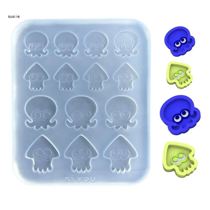 

X7YA Sepiida Silicone Mould DIY Resin Decorative Crafts Jewelry Making Mold Art Stickers Crucifix Epoxy Resin Molds