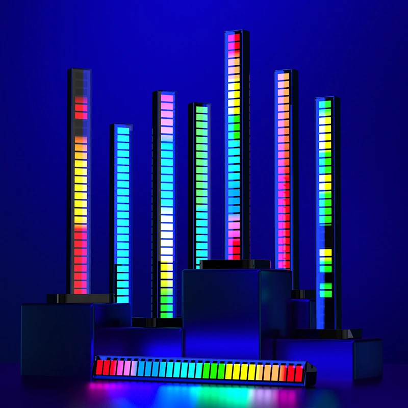 NEW RGB Music Sound control LED light app control Pickup Voice Activated Rhythm Lights color Ambient LED Light bar Ambient Light dinosaur light