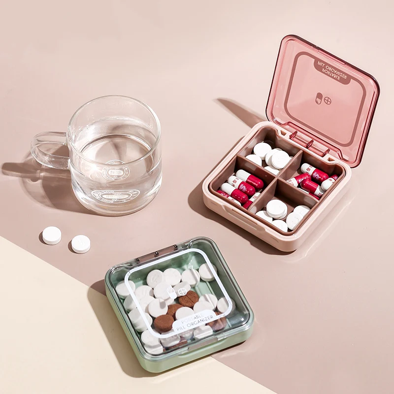 Compact Portable Pill Organizer and Storage Box