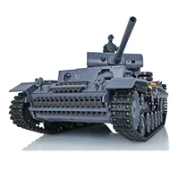 US Stock Heng Long RC Tank 1/16 Scale 7.0 Plastic German Panzer III L RTR RC Tank Model 3848 Vehicle 2.4G Gift Toy Model TH17339 1